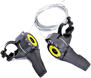 WSDMAVIS 15/18/21 Speed Bike Shifters - Universal Thumb Gear Shift Levers with Cables for MTB Road Folding Bikes, 22.2mm Handlebar