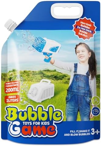 PANACARE KONZENTRIERT Seifenblasenflüssigkeit (MAX bis zu 2L) | Blasen Nachfüllflasche Mischung der Seifenblasen für elektronische Seifenblasenmaschine/Seifenblasenpistole (200ml-2