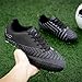 Men's Fashion Low Top Cleats Spike Soccer Football Shoes Non-Slip Outdoor Firmly Ground Turf Sports FG Athletic Baseball Lacrosse Rugby Combat Boots (Black,11)