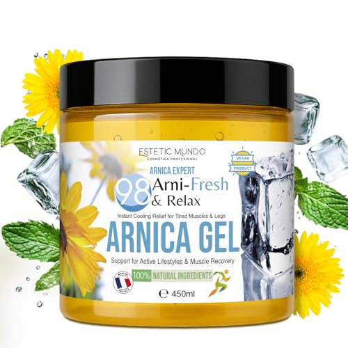ARNICA EXPERT - Arnica Montana de Cultivo Organico - en Geles Refrescantes y con Efecto Calor, Crema Diaria, Aceite - Frescura y alivio real para piernas, articulaciones (450, ARNI FRESH- RELAX)