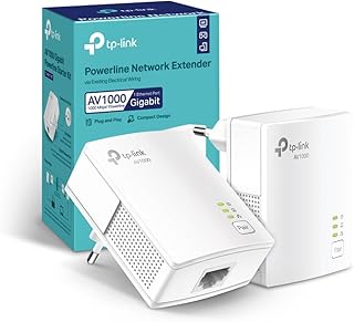 TP-Link TL-PA717 KIT Powerline Gigabit Porta, HomePlug AV2, Velocità Fino a 1000 Mbps, Per Streaming Video HD/3D/4K e Gioc...
