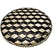 Ann Lee Design Handmade Round Basket Tray Extra Large - 14.02 x 14.02 x 0.98 Inches (Black)