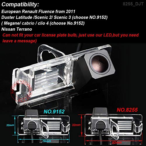 Waterproof High Definition Color Wide Viewing Angle License Plate Car Rear View Camera with Night Vision for Renault Fluence Duster Latitude Scenic2/3 Megane cabrio clio4 Terrano - Image 4