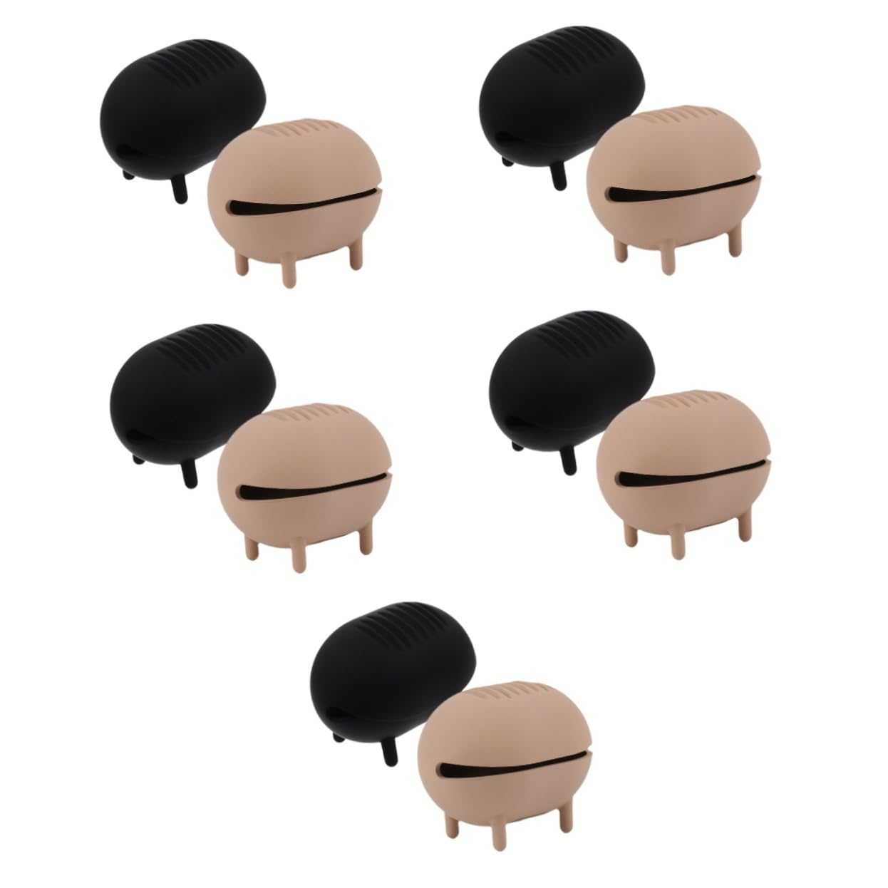 Beavorty 5 Juegos De Estuches De Almacenamiento Para Cosméticos Reutilizables Con Agujeros Para Esponjas De Maquillaje De Silicona Portátiles 2 Unidades X 5