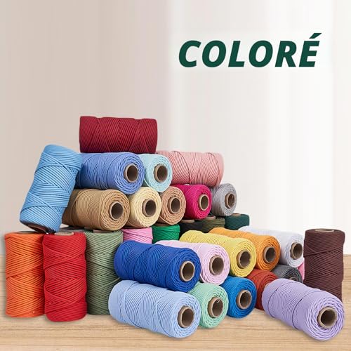 Corde en cotons pour macramé 2mm de qualité supérieure pour DIY artisanat
