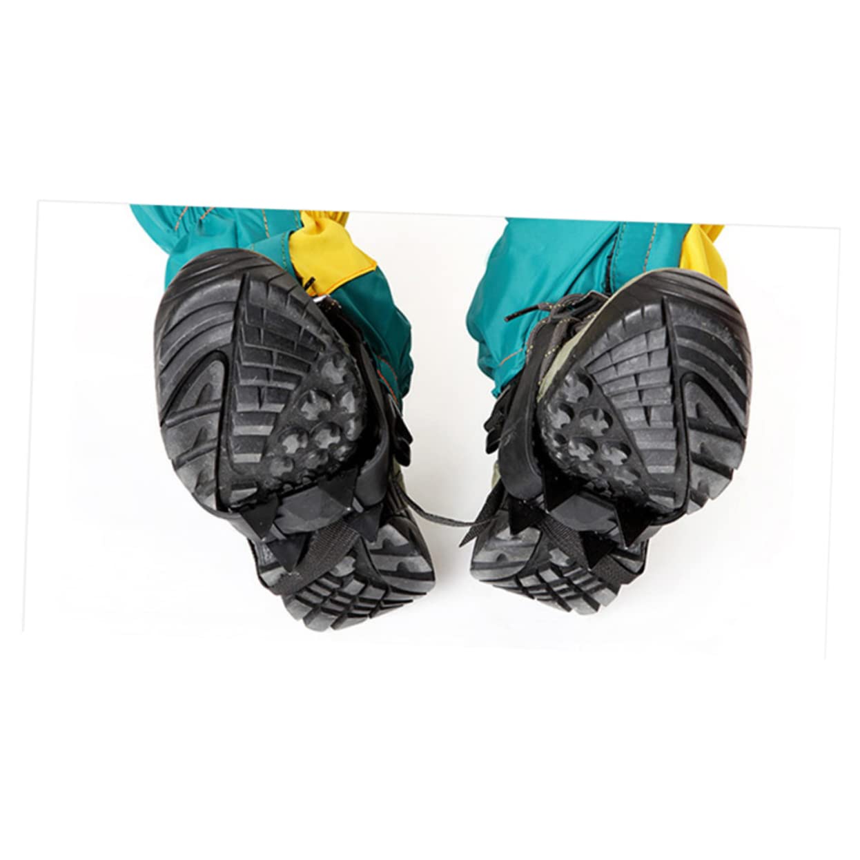 Holibanna Elastic Snow Ice Climbing Crampons Ice Cleats 4 Teeth for Hiking Snow Griers for Shoes Anti Slip