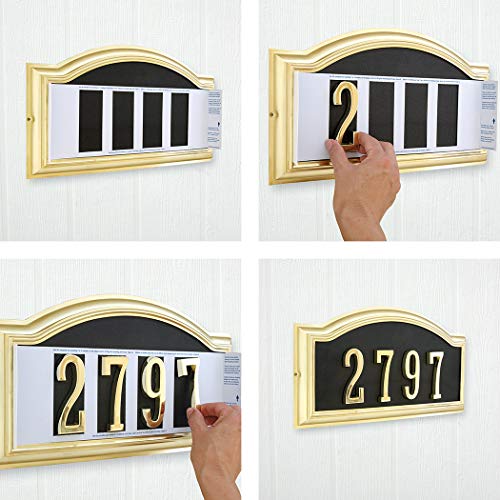 Distinctions By Hillman 843281 4-Inch Die Cast Self-Adhesive House Address, Brushed Nickel, Number 1 #TOP7