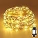 Produktbild SALCAR 20m Kupfer Draht Lichterkette Innen Außen, 200er LED Weihnachtsdeko Kupferdraht 4,5V Strom mit 8 Modi und Speicherfunktion, Warmweiß