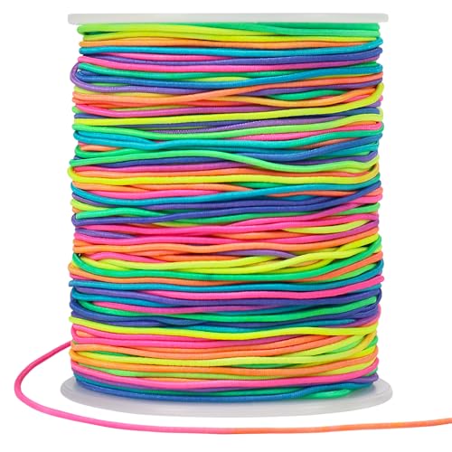 Vivifying 100m Gummiband für Armbänder, 1mm Armband Schnur für Perlen, Armbänder, Halskette und DIY Schmuckherstellung Handwerk