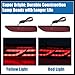 Hihaha Rear Bumper Reflector Fog Brake Driving Tail Turn Signal Light Red Amber LED for Honda CRV 2007 2008 2009 Plastic Red Lens 1 Pair Durable Material