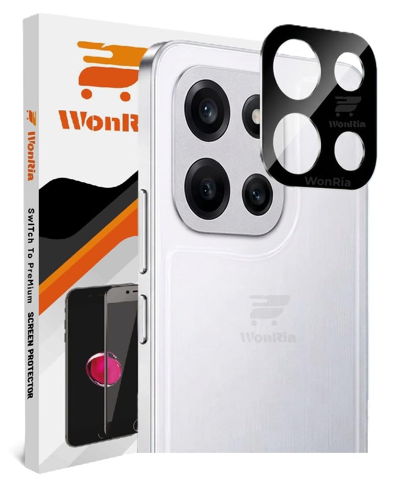 Image of WonRia Pack 1- Back Camera Lens Protector for OnePlus Nord 6 5G Camera Glass Protector Guard [3D Premium] - Black