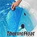 Spa Depot Thermo-Float 16-mil 8ft x 8ft Hot Tub Bubble Cover Floating Spa Blanket - trimmable Heavy-Duty Insulating Solar Heating
