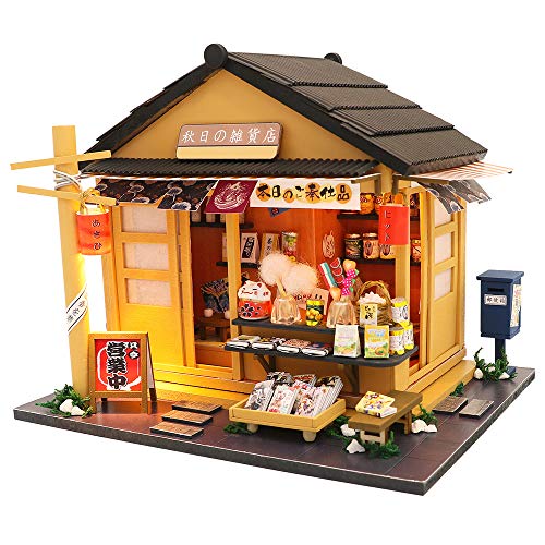 Dollhouse Miniature with Furniture, DIY Wooden Doll House Kit Japanese-Style Plus Dust Cover and Music Movement, 1:24 Scale Creative Room Idea Best Gift for Children Friend Lover ?M914?