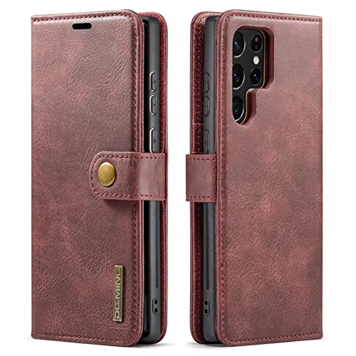 Étui Galaxy S22 Ultra amovible rouge pour protéger des chutes