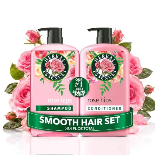 Herbal Essences Shampoo and Conditioner Set, Vitamin E, Rose Hips and Jojoba Extract, Smooth Collection, Bundle