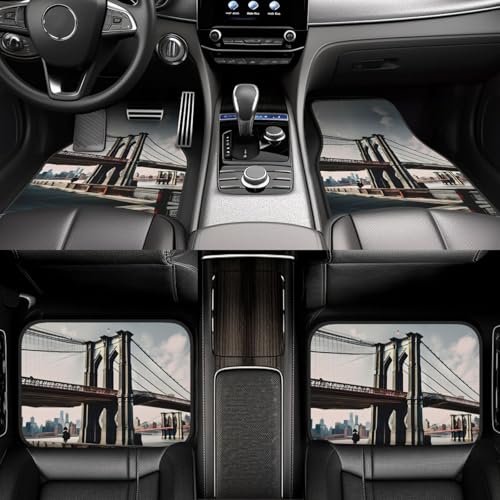 Tapis de sol de voiture imprimé Brooklyn Bridge S haute résistance - 6
