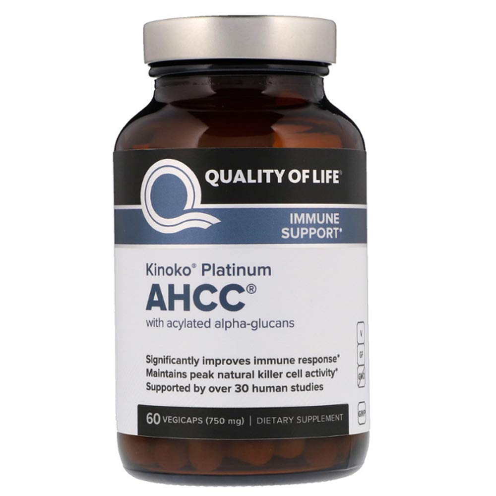 Amazon | Quality of Life Labs キノコプラチナ AHCC 750mg 植物