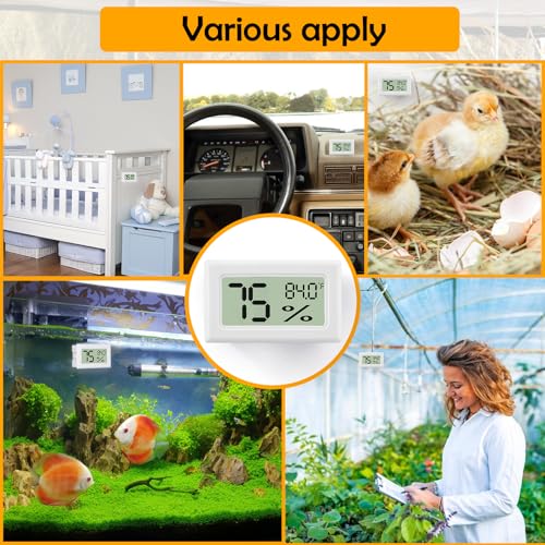 Image of Bearded Dragon Accessories, 2 PCS Rectangle Reptile Thermometer and Humidity Gauge, Reptile Tank Accessories for Jumping Spider, Leopard Gecko, Hermit Crab, Gecko, Ball Python, Lizard