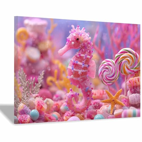 Toile murale ocean rose CUDAOO cadre decoration salon chambre 20x30cm
