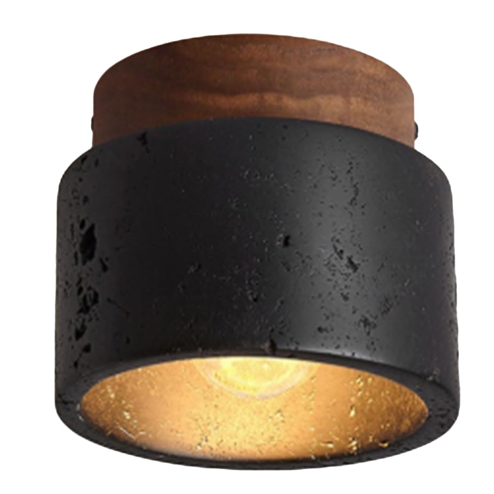Vjsujehgy Japanese Style Wabi-Sabi Ceiling Light E27 Three Color Dimming for Kitchen Hallway Living Room Study Hall Tea Room