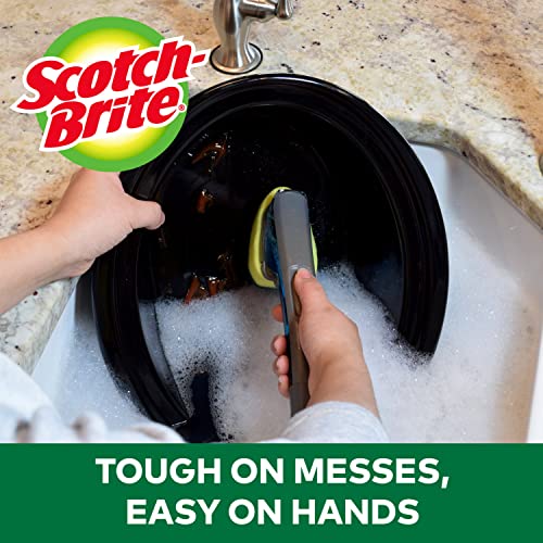 Image of Scotch-Brite Heavy Duty Advanced Soap Control Dishwand Kit, Includes 1 Wand & 5 Refill Pads, Control Soap with A Button, Keep Your Hands Out of Dirty Water (Pack of 2)