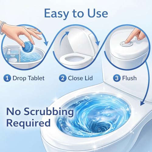 Image of Shatras Toilet Blocks for Flush Tank & Toilet Cleaning | Long Lasting Fresh Fragrance | Cleans with Every Flush | Removes Bad Odor | Blue Toilet Cleaner Blocks-6+6=12pcs
