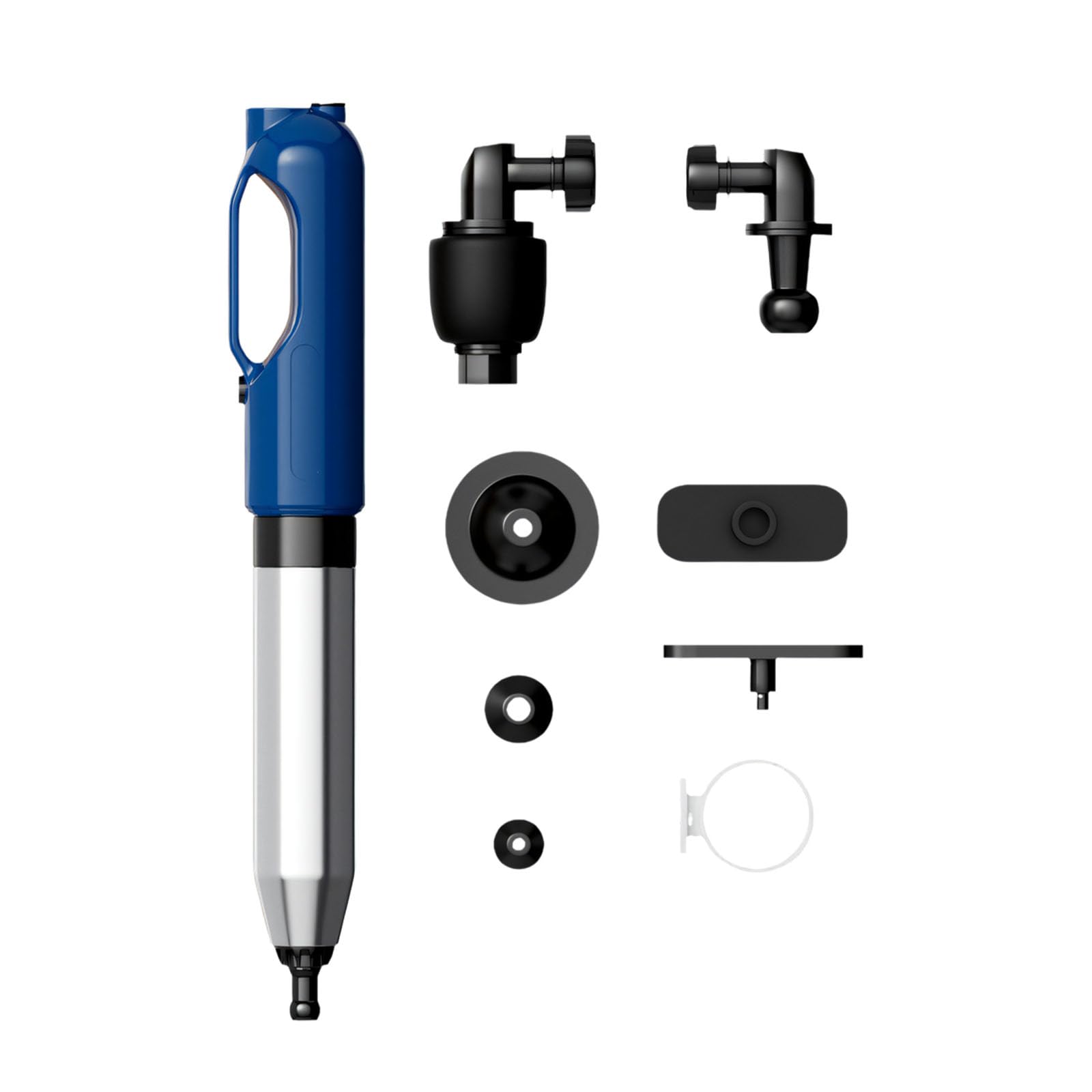 Kahdgss Blue Pressurized Toilet Snake Featuring Robust Metal Construction And Rubber Nozzle Rubber Nozzle Plunger