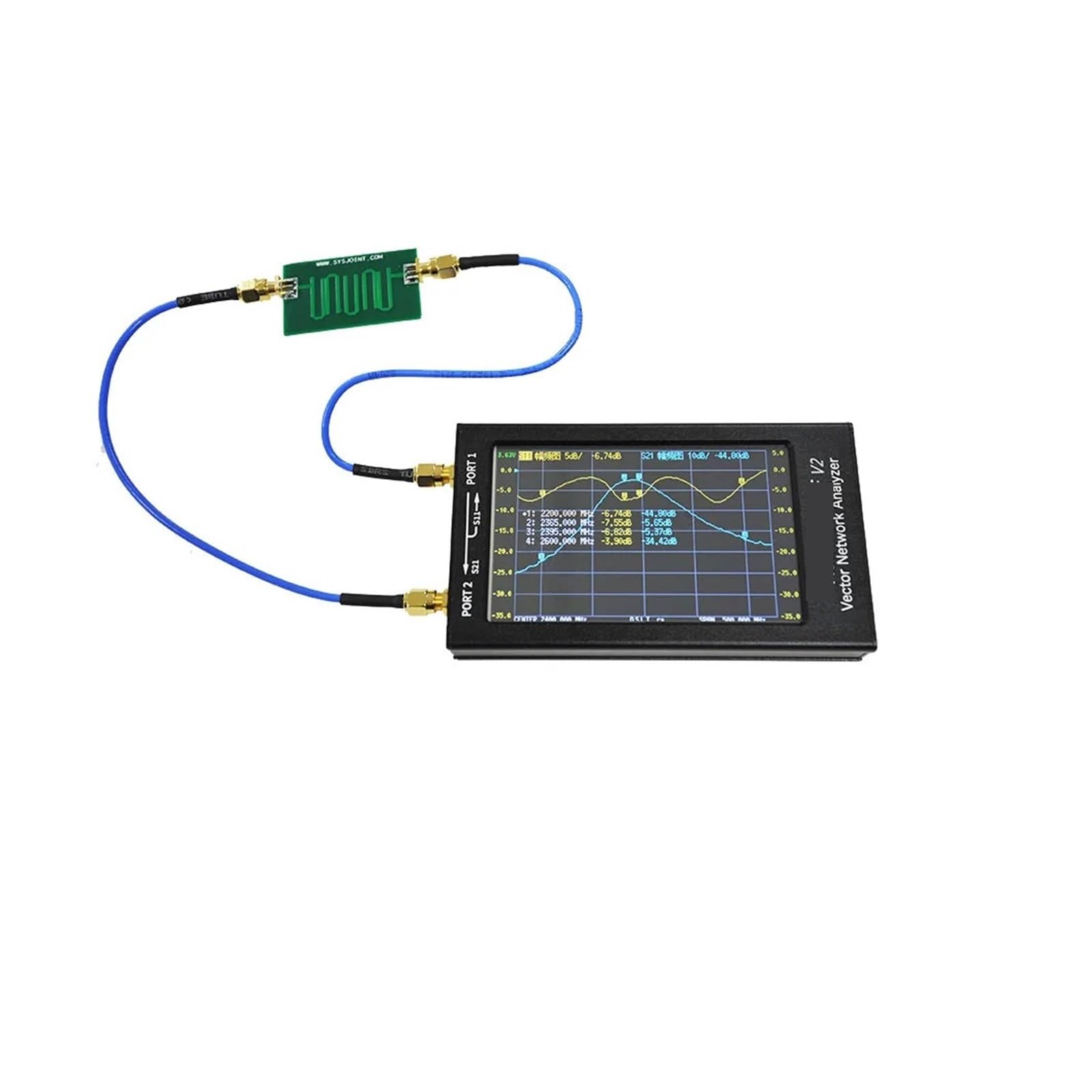 V2 Vector Network Analyzer 4.3-inch VNA Handheld Antenna RF Tester Vector Netwrok Analyze WIFI(NanoVNA F V2)