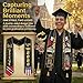 ZZRIUP Trinidad and Tobago Flag Graduation Stole Class of 2026 Reversible Sash with Gold Tassels, Cap Tassel & Honor Cord Set 72"