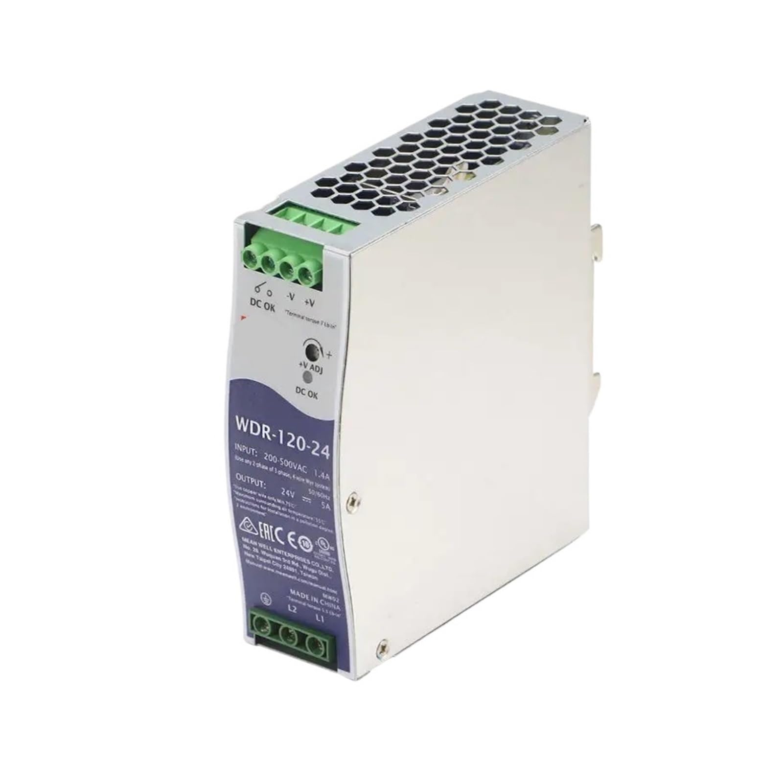 Alimentation WDR-120-24 régulée haute performance rail DIN