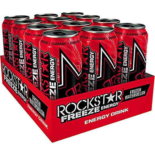 Rockstar Energy Drink Freeze Pastèque 0,5l (Pack de 12)