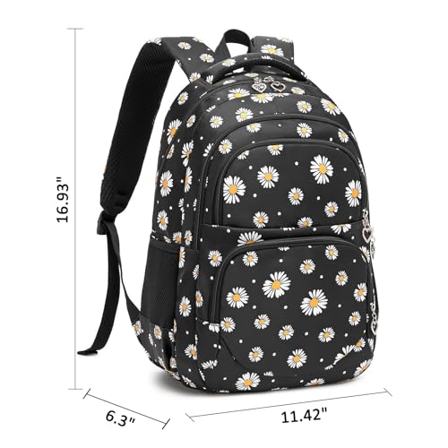 Sugaroom 3Pcs Daisy Printed Backpack with Lunch Box Kids Backpack for Girls Elementary Primary School Bag Bookbags for Teen Girls2