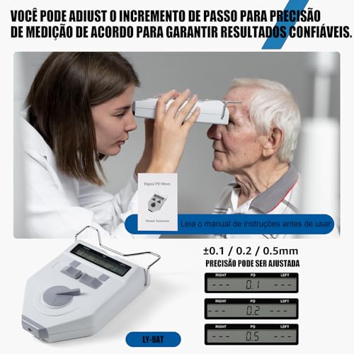 Instrumento de Medição da Distância Pupilar, Medidor de Distância Pupilar Óptico Digital, Pupilômetr