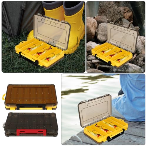 Zerodeko 2 piezas Caja para Equipamiento de Pesca Multi-Rejilla con Organizador Translúcido miniatura 3