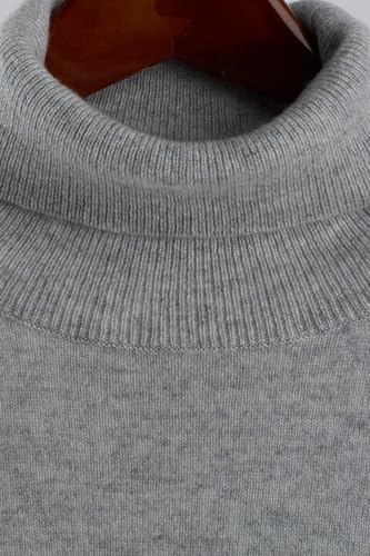 Image of JENNIE LIU Women's 100% Pure Cashmere Long Sleeve Pullover Turtleneck Sweater