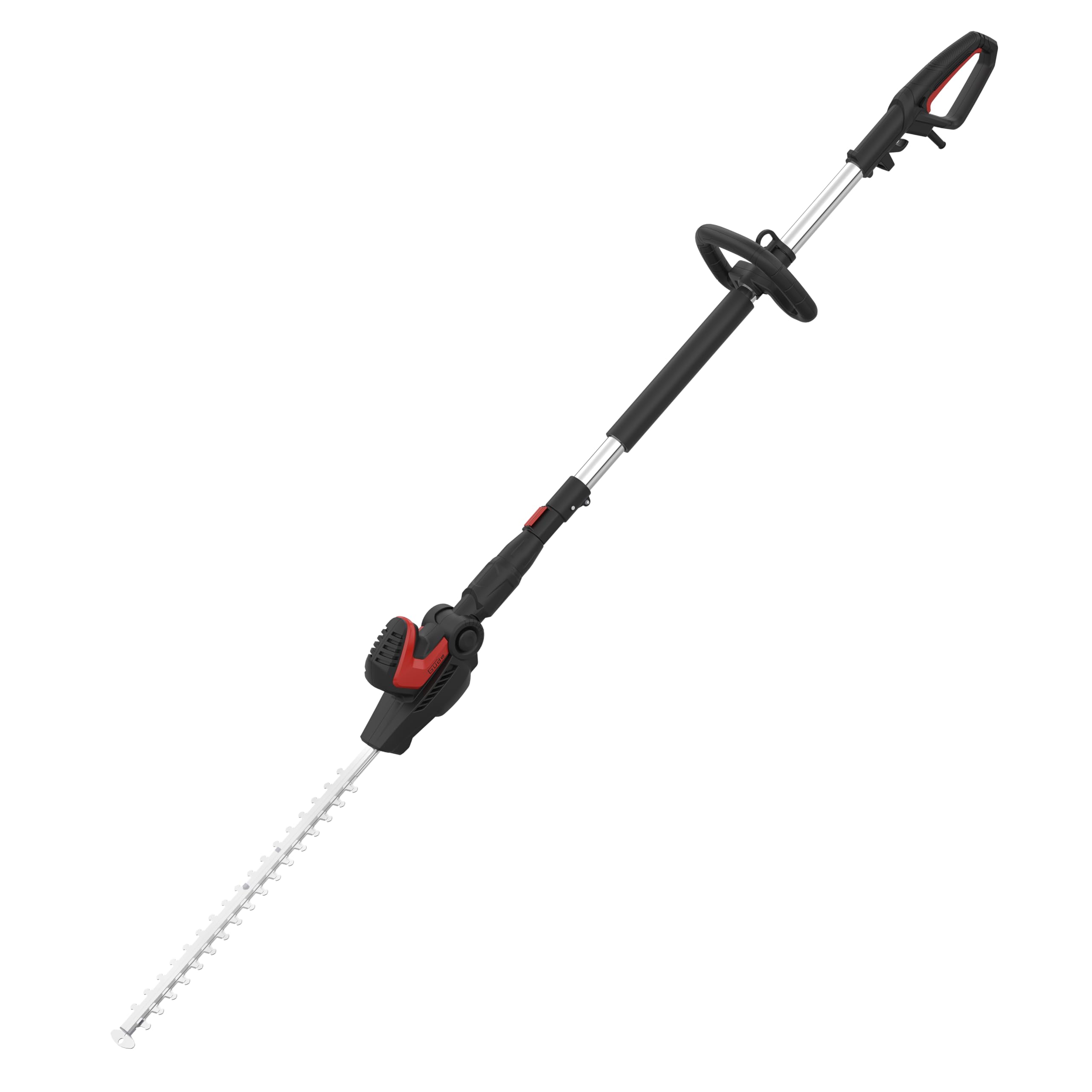 Güde GTHS 530-500 teleskopowe nożyce do żywopłotu, 230 V, moc silnika 500 W, długość cięcia 45 cm, grubość cięcia 1,8 cm, obrotowa głowica tnąca, długość całkowita do 2,6 m, szybkie zatrzymanie