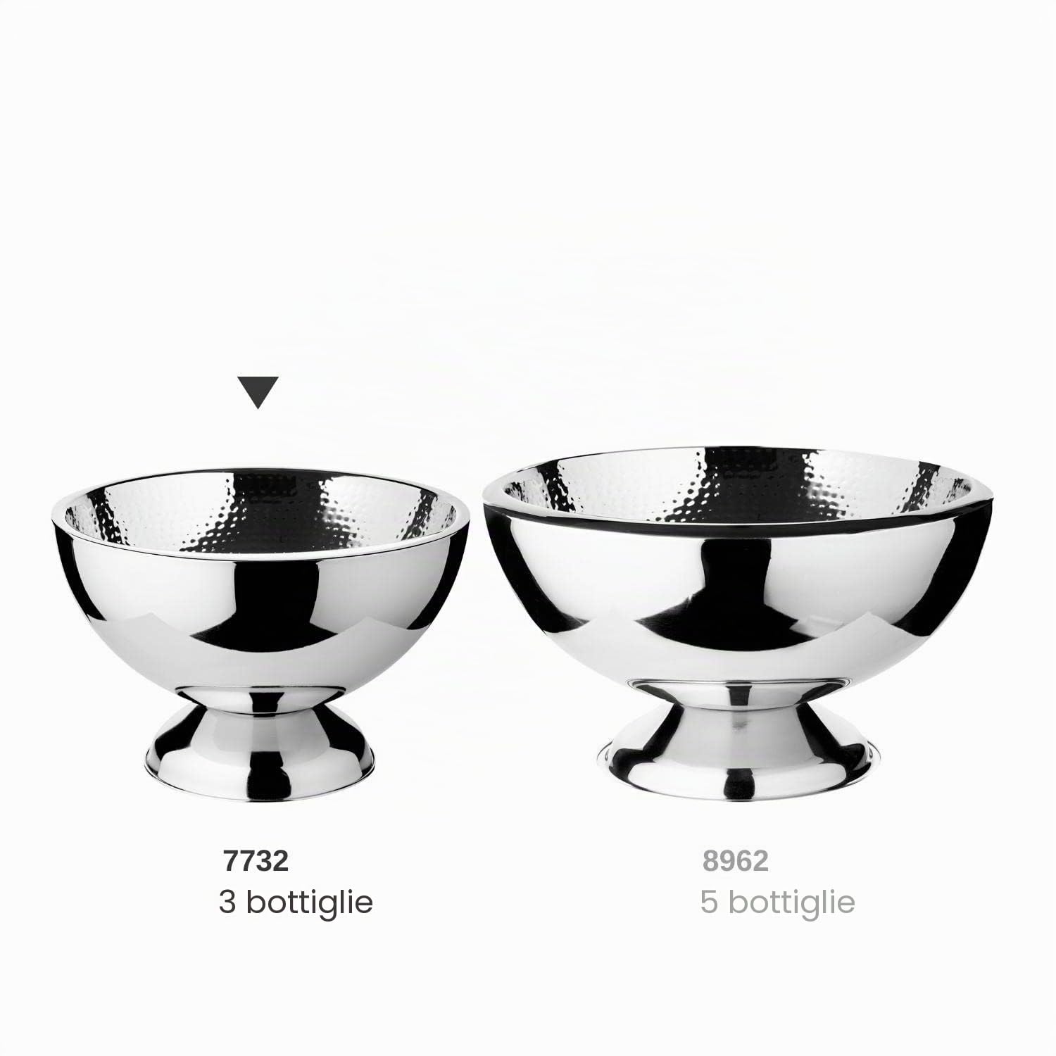 EDZARD Secchiello per vino Nebraska (H 20 cm, Ø 12 cm), acciaio inox lucido a specchio, a doppia parete, liscio, lavorazione artigianale, per 1 bottiglia – secchiello per bottiglie