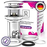 ✅ SCHNELLE & LEICHTE REINIGUNG - Der obere Deckel des Sanitär Waschbeckenstöpsel lässt sich in Windeseile mit der Hand abdrehen. In nur wenigen Sekunden: Abdrehen - reinigen - andrehen - fertig!