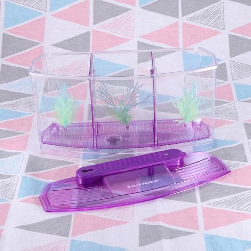 Aquarium auto-nettoyant carré en plastique PLAFOPE à 3 compartiments