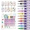 IONSGAKO 12 Colors Nail Art Pens Set, Nail Polish Pens for Nail Art Quick Drying 3D Acrylic Paint Markers for Painting Dotting Liner Pen Nail Salon DIY Design Kit 0.5mm