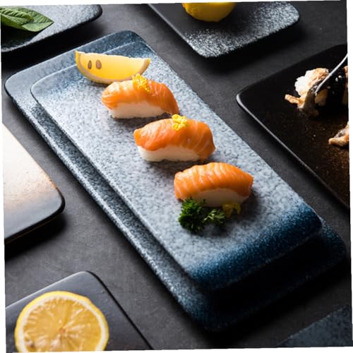 Bandeja para sushi estilo japonés rectangular cerámica miniatura 4