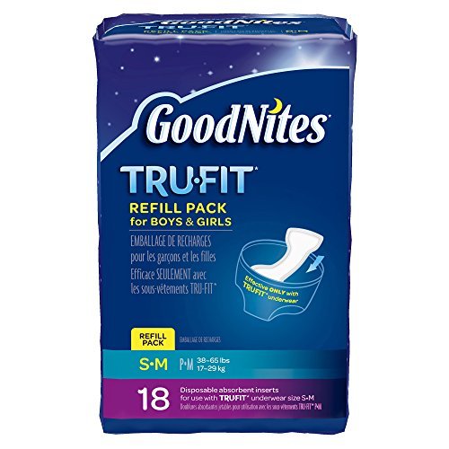 GoodNites Tru-fit Disposable Absorbent Inserts for Boys & Girls, Small/Medium, 18 Count