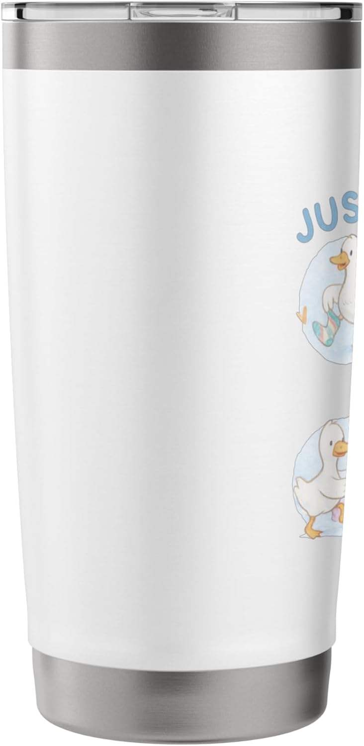 Just Doing My ADLs Cute Duck Occupational Therapy Design Stainless Steel Insulated Tumbler - Image 4