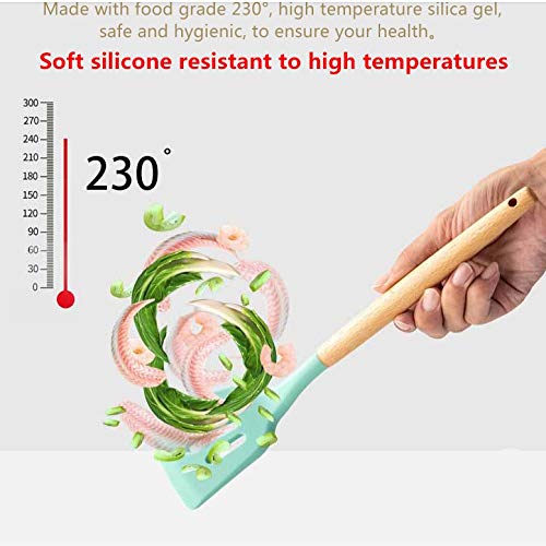 Set di Strumenti da Cucina Pinze per tornitura in Silicone Premium Spatola Cucchiaio da zuppa Pala Antiaderente Pennello per Olio Attrezzo da Cucina