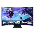 SAMSUNG 55" Odyssey Ark 2nd Gen 4K UHD 1000R Curved Gaming Monitor, 165Hz, 1ms, 4 Input Multi View, Quantum Mini-LED, AMD FreeSync Premium Pro, HDR 10+, Height Adjustable Screen, LS55CG970NNXGO, 2023