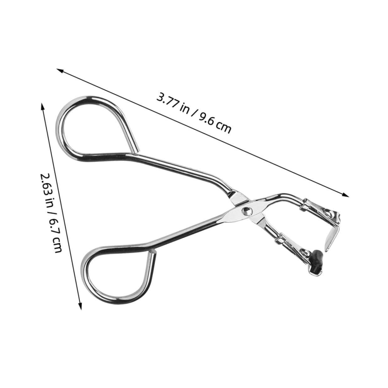 Mipcase Piegaciglia in Acciaio Inox Robusto, Clip Arriccia Ciglia Portatile Design Curvo per Donna, Strumento Pratico per Trucco Occhi da Borsa Uso Quotidiano