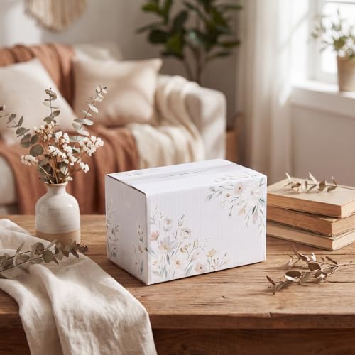 Image of RLAVBL 6x4x4 Shipping Boxes Set of 40, White Corrugated Cardboard Box for Packing, Mailing, Business