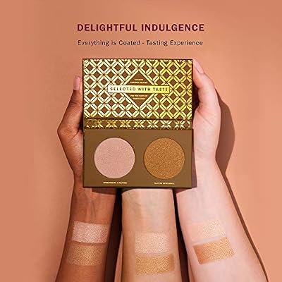 ZOEVA Caramel Melange Highlight Face Palette - Powder Face Highlighter Makeup, Flattering for All Skin Tones, Highly-Pigmented Shimmer, Fragrance-Free, Paraben-Free