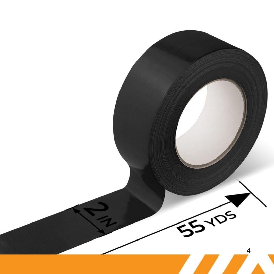 GTSE - Nastro Adesivo da Imballaggio 48 mm x 50 m nero 12 Rotoli | Fascette in nylon resistenti e autobloccanti - Multiuso, per casa, ufficio, garage e fai da te
