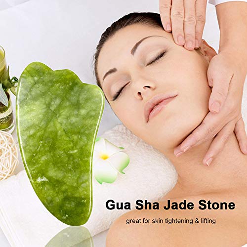 Andoer Placa de Gua Sha Jade Stone Guasha Ferramenta de massagem raspadora Massageador facial para r